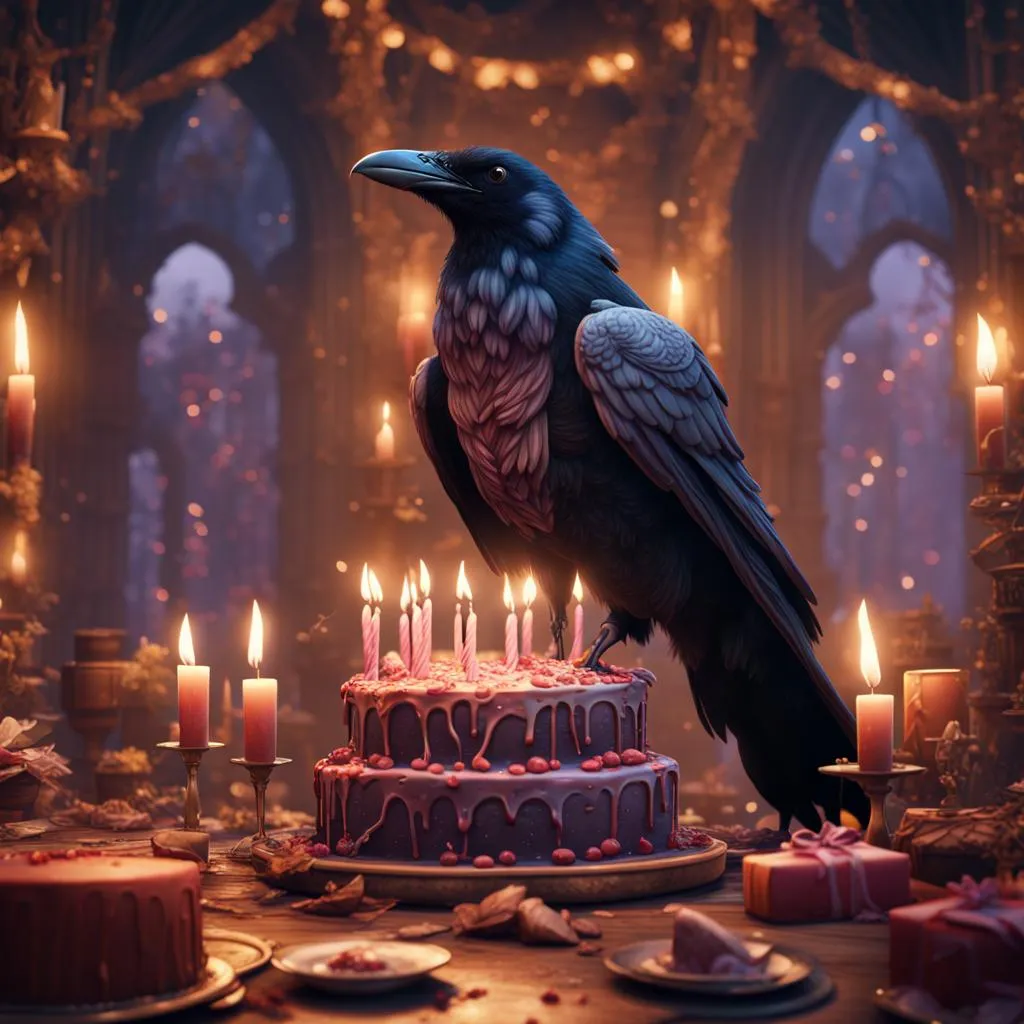 birthday raven